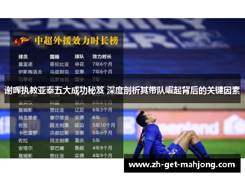 谢晖执教亚泰五大成功秘笈 深度剖析其带队崛起背后的关键因素 谢晖执教亚泰五大成功秘笈 深度剖析其带队崛起背后的关键因素